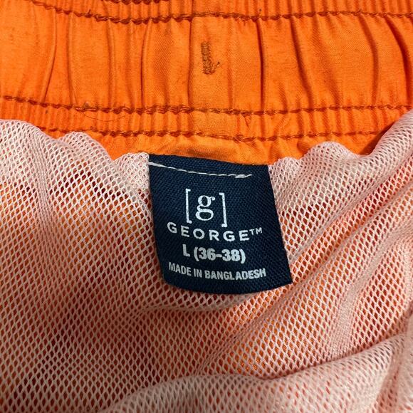 GEORGE Men’s Swim Trunks Lot of 3 Red Orange Blue Mesh Liner size- 2x Lg & 1x Sm - Picture 5 of 9
